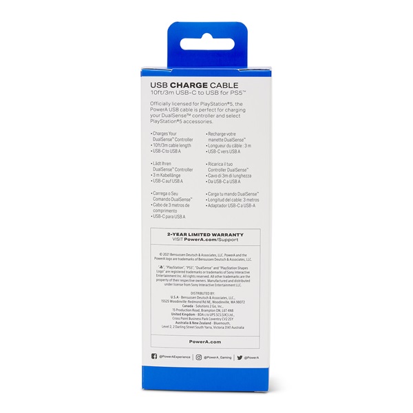 PowerA 1516957-01 PS5 USB-C fekete kábel