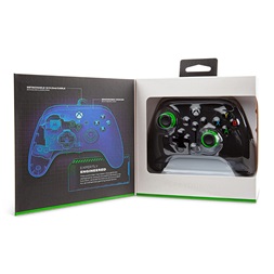 PowerA EnWired Xbox Series X|S / Xbox One vezetékes fekete-zöld kontroller