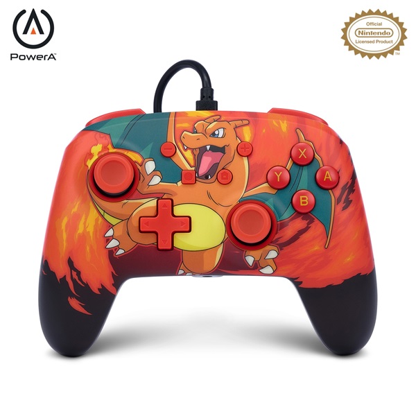 PowerA NSGP0040-02 Enhanced Nintendo Switch vezetékes Pokémon: Charizard Vortex kontroller