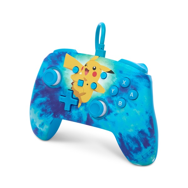 PowerA NSGP0090-01 Enhanced Nintendo Switch vezetékes Tie Dye Pikachu kontroller