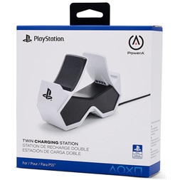 PowerA 1522855-01 Playstation 5 Dual Charger fekete-fehér dokkoló töltőállomás