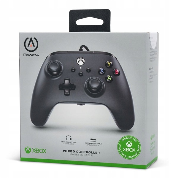 PowerA 1519265-03 Xbox Series X|S/Xbox One vezetékes fekete kontroller