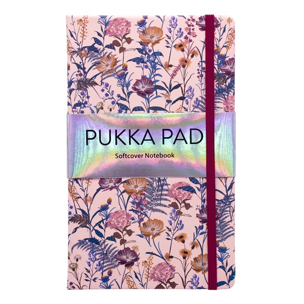 Pukka Pad Bloom A5 192 oldalas vonalas rózsaszín gumipántos notesz