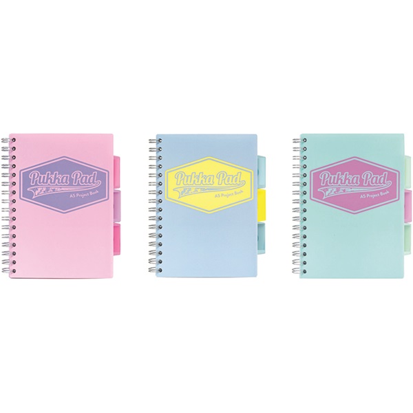 Pukka Pad Project Book Pastel A5 vonalas spirálfüzet