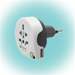 Q2 Power Q2WCH-USB Világ - Svájc utazó adapter + USB aljzat