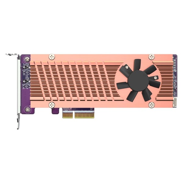 QNAP QM2-2P-344A 2x M.2 SSD port bővítő kártya, PCIe