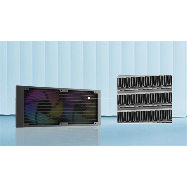 RAIDMAX LM240 240mm ARGB+LCD fekete vízhűtéses processzor hűtő