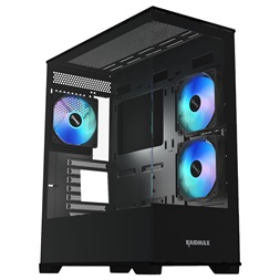 RAIDMAX i801 fekete (táp nélküli) ablakos ATX ház (Újszerű)