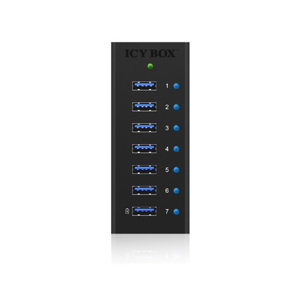 Raidsonic ICY BOX 7 portos USB3.0 HUB táppal