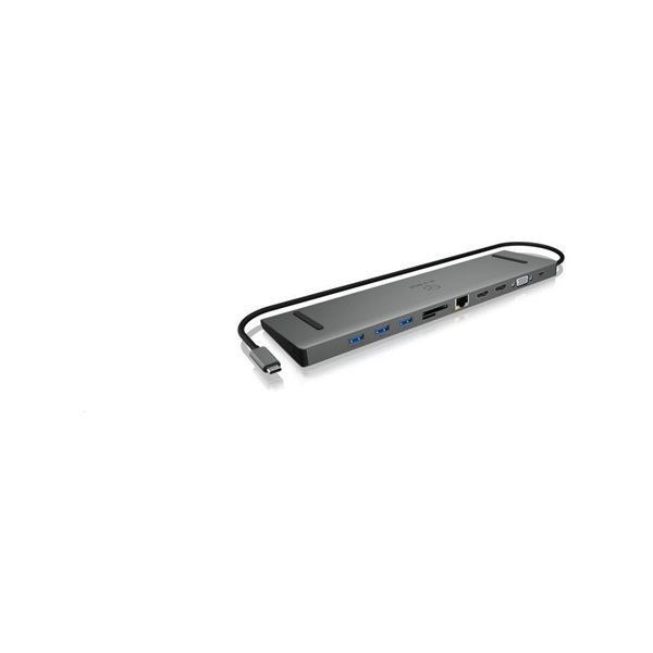 Raidsonic ICY BOX DockingStation 11-in-1 USB-C dokkoló szürke