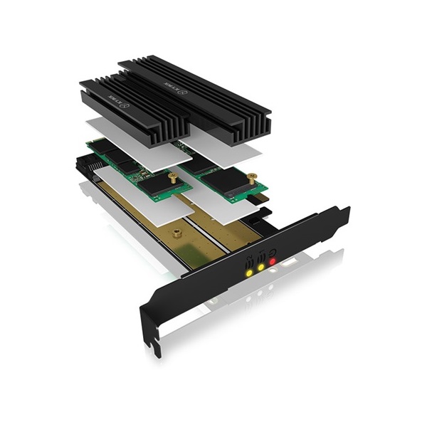 Raidsonic ICY BOX IB-PCI215M2-HSL M.2 NVME PCIe x4 adapter