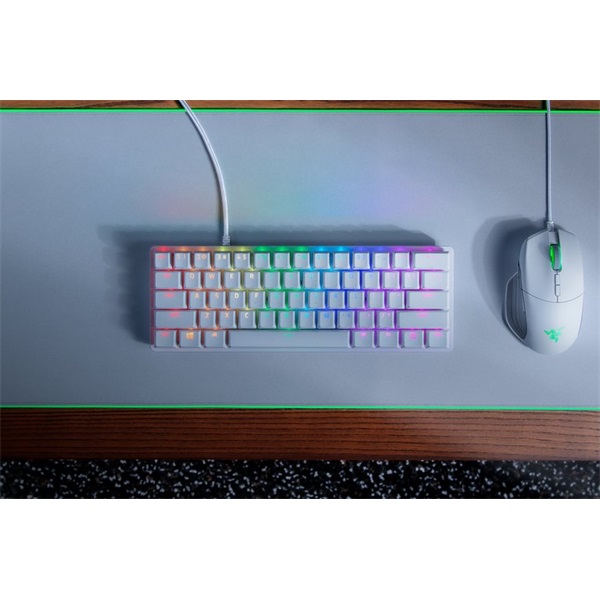 Razer Huntsman Mini Mercury Edition (Purple Switch) US RGB gamer billentyűzet