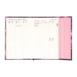 Realsystem 2026 5413 Purple Flowers 13x21cm mágneses zsebnaptár