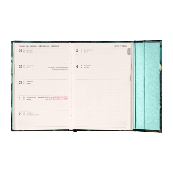 Realsystem 2026 Monstera 5412 B6 mágneses zsebnaptár