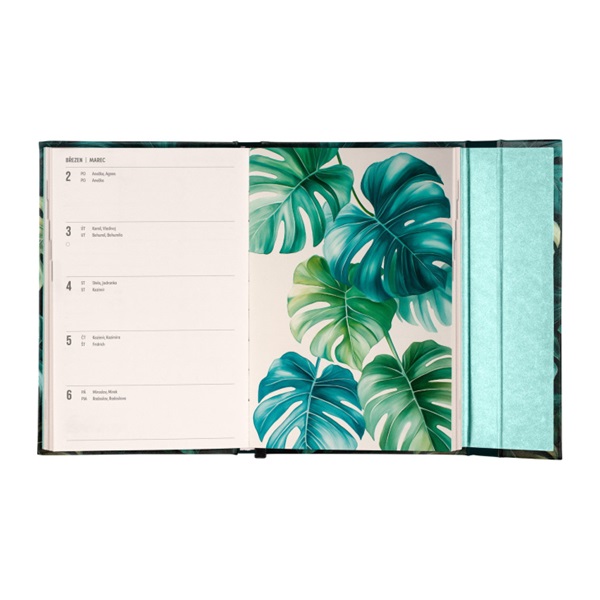 Realsystem 2026 Monstera 5412 B6 mágneses zsebnaptár