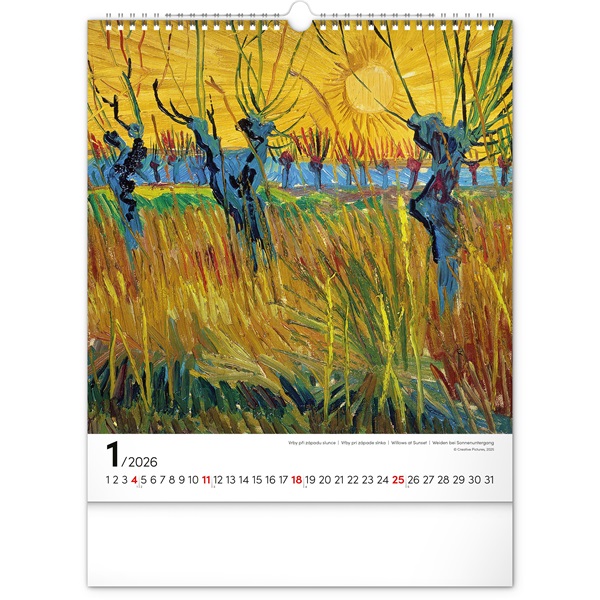 Realsystem 2026 Vincent van Gogh 6087-VG falinaptár