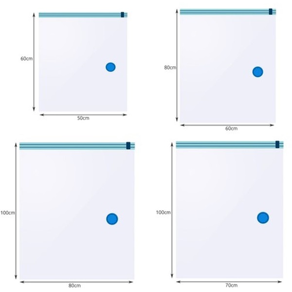 Ruhhy 10 db-os vákumzsák szett 4 féle méretben