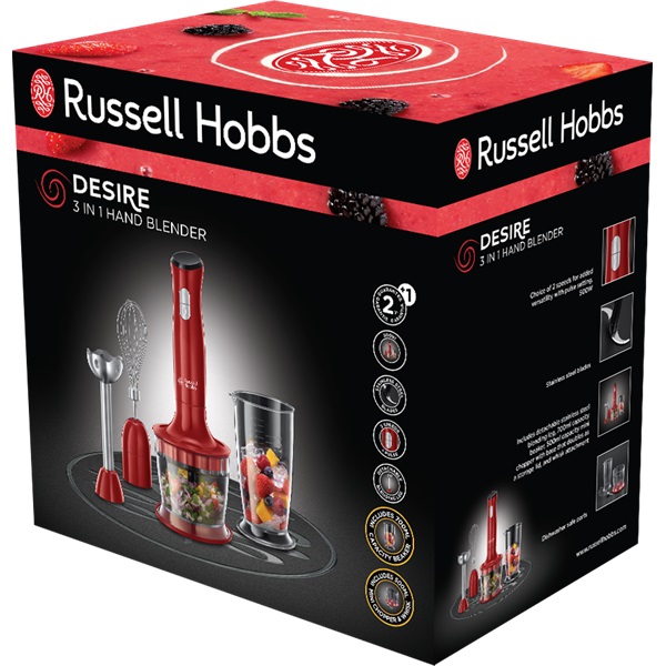Russell Hobbs 24700-56 Desire 3in1 piros botmixer szett