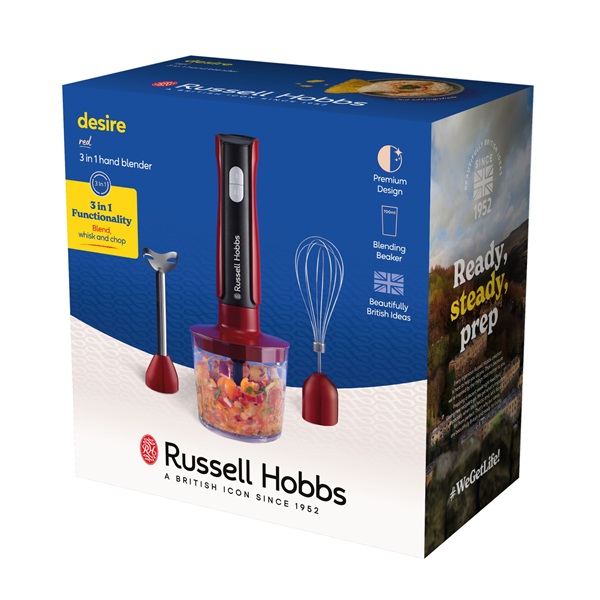 Russell Hobbs 27140-56/RH Desire Red 3in1 piros botmixer szett