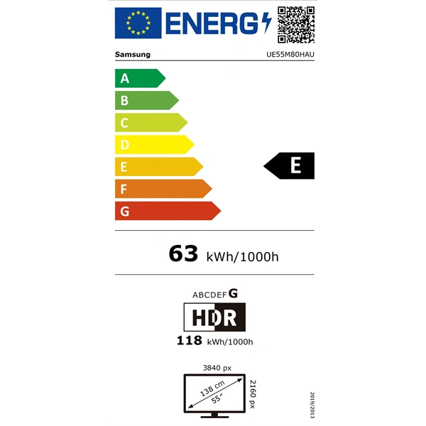 SAMSUNG 55" UE55M80HAUXXH Mini LED 4K UHD Smart TV