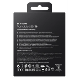 SAMSUNG Portable SSD T9 USB 3.2 Gen 2x2 1TB, Black