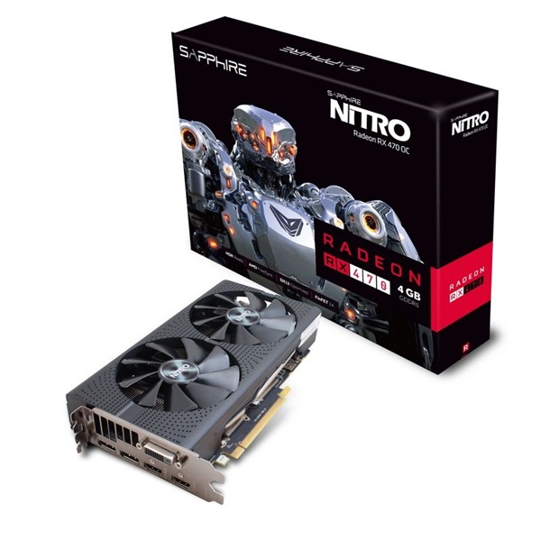 SAPPHIRE NITRO RX 470 OC 4GB AMD 4GB GDDR5 256bit PCIe videokártya