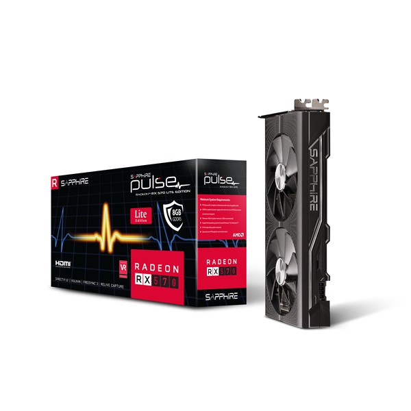 SAPPHIRE PULSE RX 570 8GB LITE AMD 8GB GDDR5 256bit PCIe videokártya