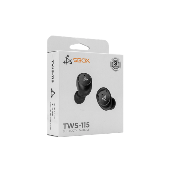 SBOX EARBUDS EB-TWS115 True Wireless Bluetooth fekete fülhallgató