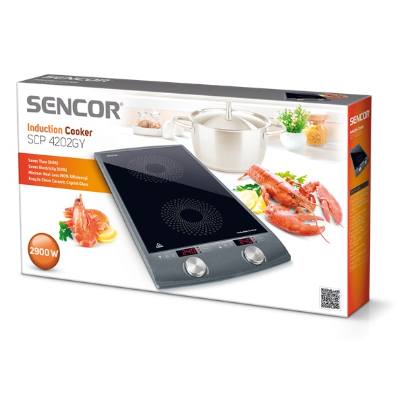 Sencor SCP 4202GY fekete-szürke indukciós főzőlap
