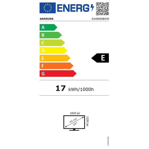 Samsung 24" S24E650BW WUXGA PLS DVI/VGA monitor (Használt A)