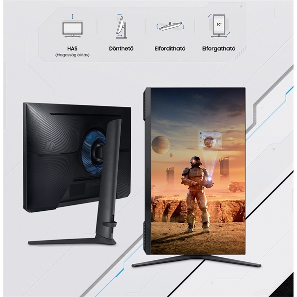 Samsung 27" S27AG300NUX FHD VA 144Hz DP/HDMI fekete gamer monitor