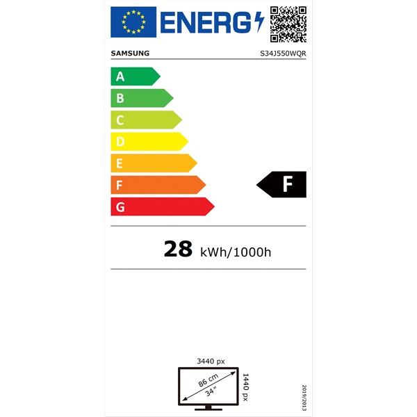Samsung 34,1" S34J550WQR UWQHD VA HDMI/DP kékes-sötétszürke monitor