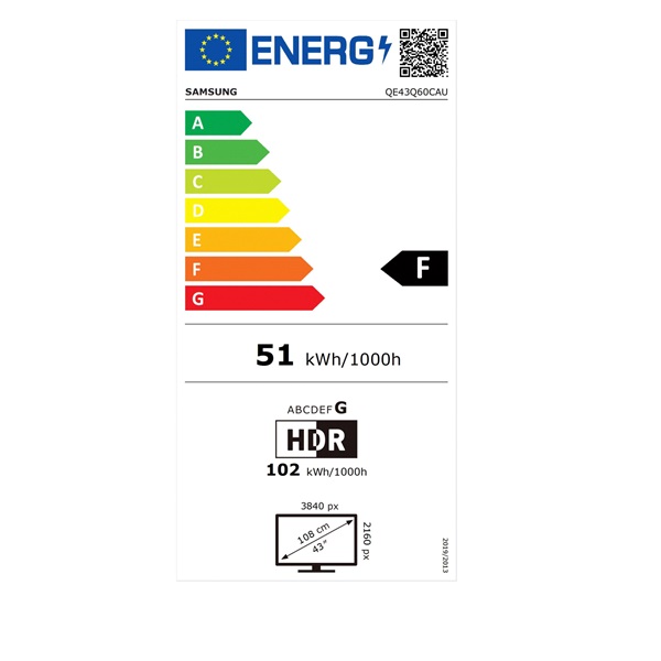 Samsung 43" QE43Q60CAUXXH 4K UHD Smart QLED TV (Újracsomagolt)