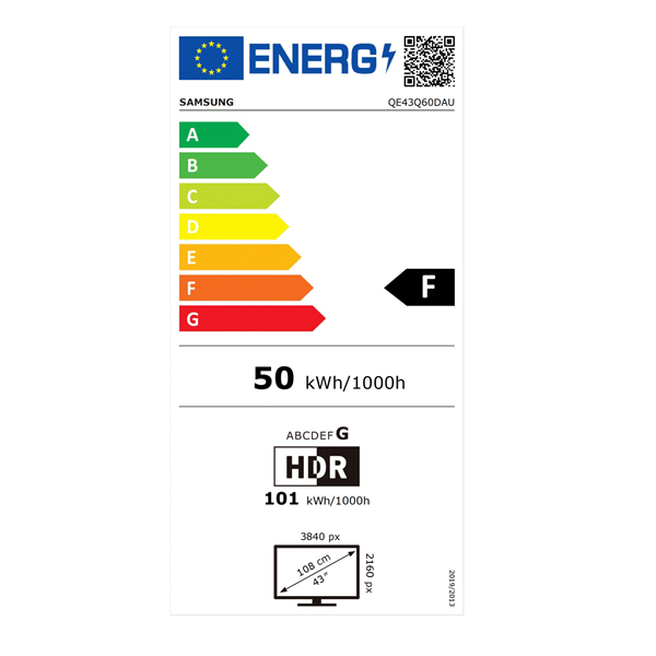 Samsung 43" QE43Q60DAUXXH 4K UHD Smart QLED TV (Újracsomagolt)