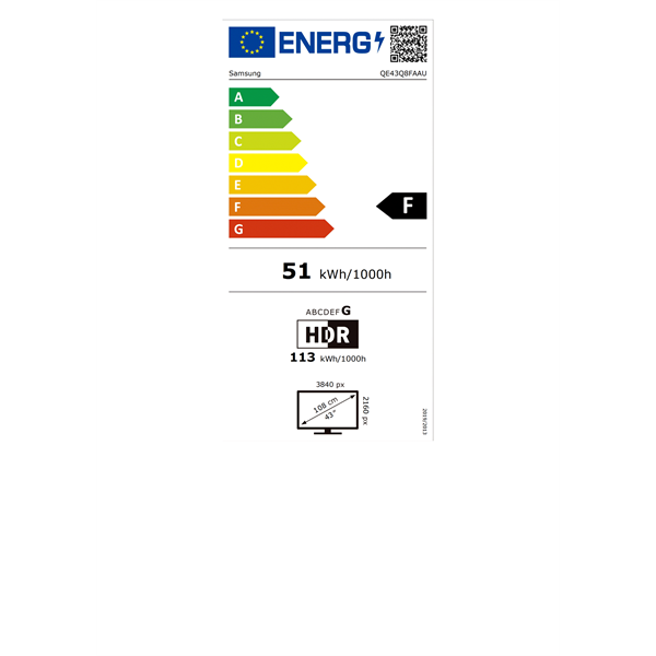 Samsung 43" QE43Q8FAAUXXH 4K UHD Smart QLED TV