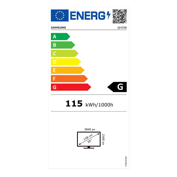 Samsung 55" LH55QHBEBGCXEN Signage QHB 4K UHD VA LFD kijelző