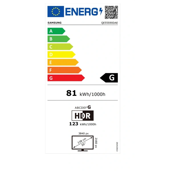 Samsung 55" QE55S90DAEXXH 4K UHD Smart OLED TV (Újracsomagolt)