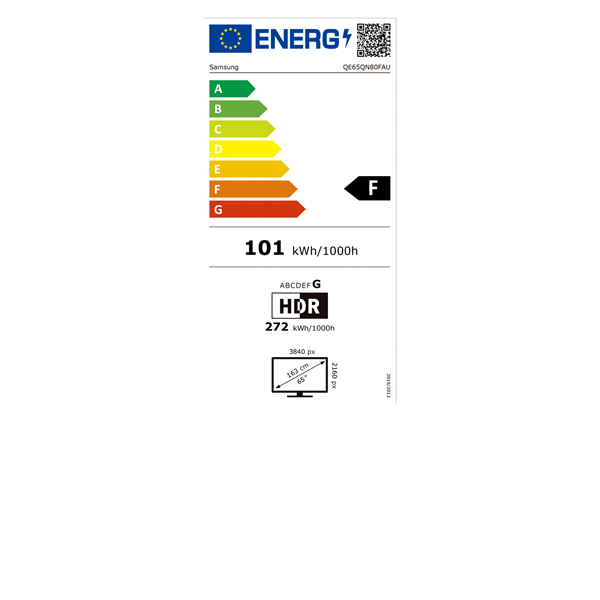 Samsung 65" QE65QN80FAUXXH 4K UHD Smart Neo QLED Mini LED TV