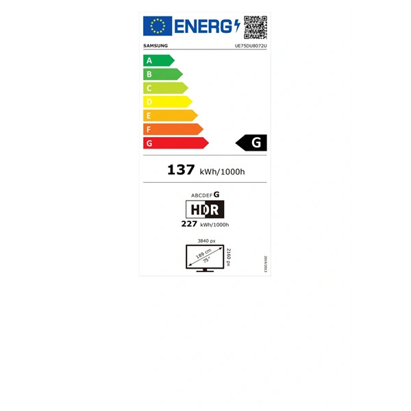 Samsung 75" UE75DU8072UXXH Crystal 4K UHD Smart TV (Újszerű)