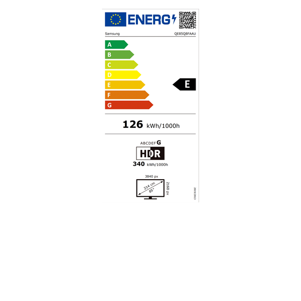 Samsung 85" QE85Q8FAAUXXH 4K UHD Smart QLED TV