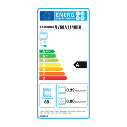 Samsung NV68A1140BK/OL fekete, beépíthető, sütőtér: 68L, grill, légkeverés, katalitikus, sütő