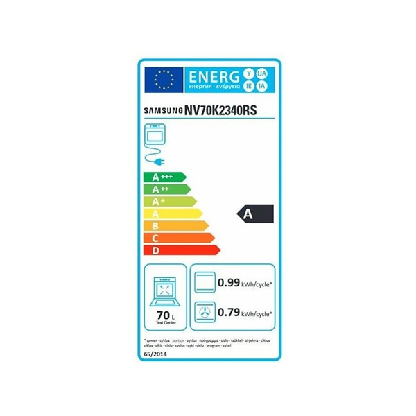 Samsung NV70K2340RS/EO inox, beépíthető, sütőtér: 70L, grill, légkeverés, katalitikus, sütő