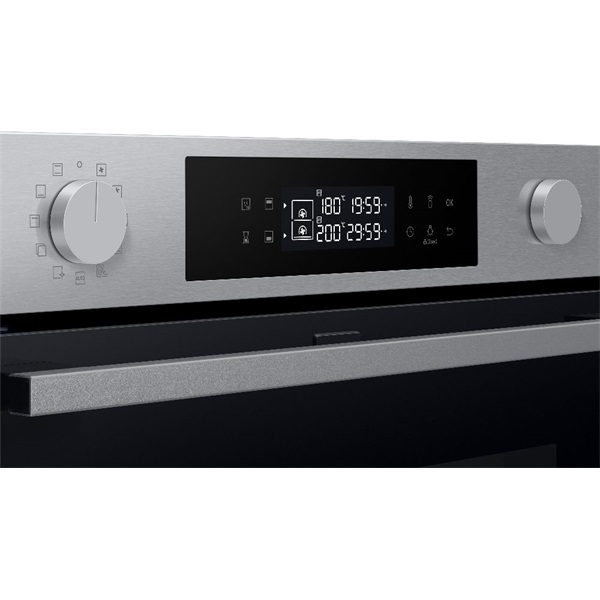 Samsung NV7B4535YAS/U3 inox, beépíthető, sütőtér: 76L, grill, légkeverés, pirolitikus, sütő