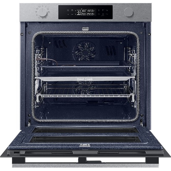 Samsung NV7B4535YAS/U3 inox, beépíthető, sütőtér: 76L, grill, légkeverés, pirolitikus, sütő