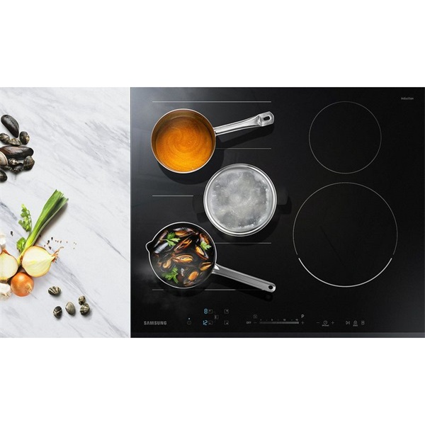 Samsung NZ64N9777BK/E2 fekete, beépíthető, indukciós, főzőzóna: 3, beépíthető méret: 56cm, főzőlap