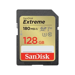 Sandisk 128GB SD Extreme (SDXC Class 10 UHS-I U3) memória kártya