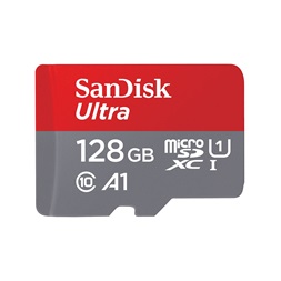 Sandisk 128GB SD micro Ultra Android (SDXC Class 10 UHS-I U1) memória kártya