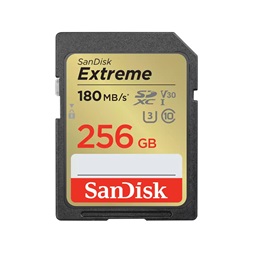 Sandisk 256GB SD Extreme (SDXC Class 10 UHS-I U3) memória kártya