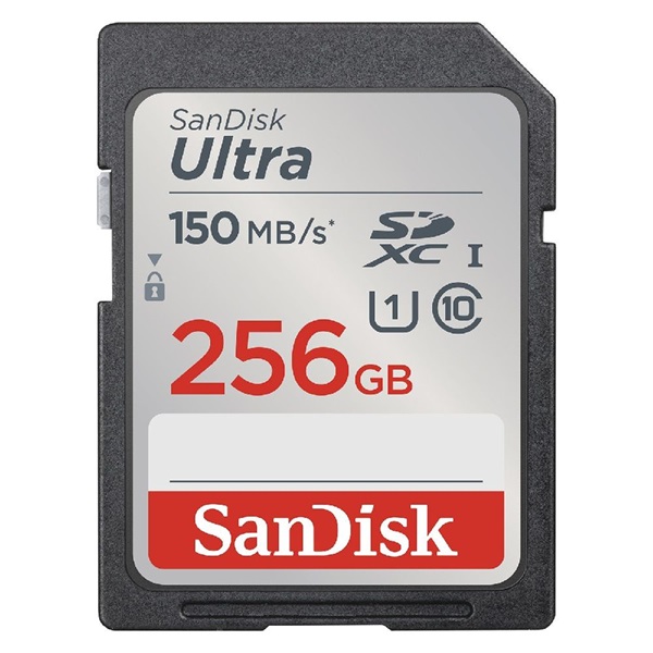 Sandisk 256GB SD Ultra (SDXC Class 10 UHS-I U1) memória kártya