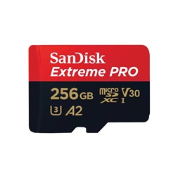 Sandisk 256GB SD micro Extreme Pro (SDXC Class 10 UHS-I U3) memória kártya